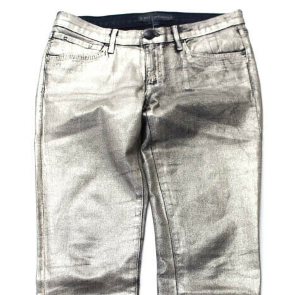 Juicy Jean Couture Metallic Gold Straight Leg 26 - Picture 3 of 8
